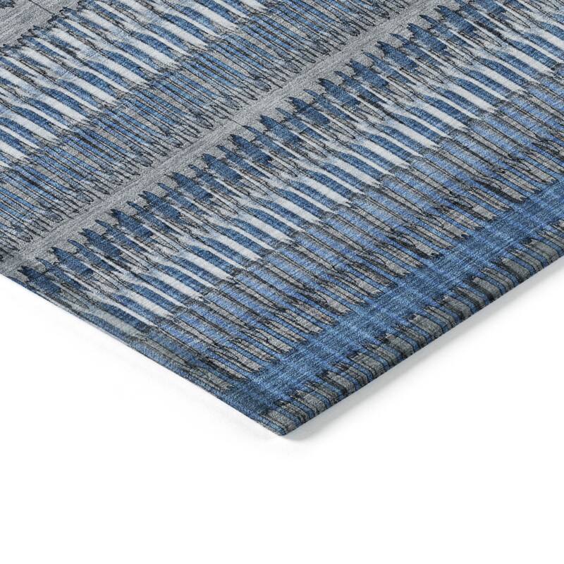 HomeRoots Striped Transitional Rectangle Outdoor Rug