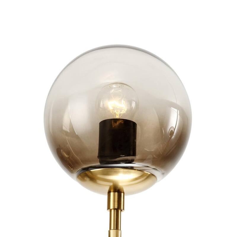 Contemporary 6-light Globe Linear Lighting - Brass