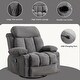 preview thumbnail 6 of 6, Grey Swinging Recliner Massage Sofa with USB, 2 Cup Holders, and 360° Rotation, Heating Function