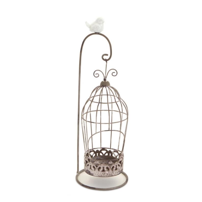 Shop 13 Vintage Rose Antique Style Hanging Bird Cage Tea Light Candle Holder With Stand Overstock 16544766