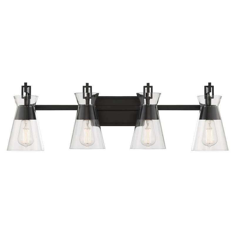 Savoy House 8-1830-4 Lakewood 4 Light 32" Wide Bathroom Vanity Light - Matte Black