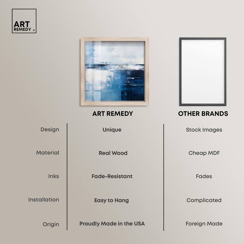 Layers of Blue Shadowbox by Art Remedy