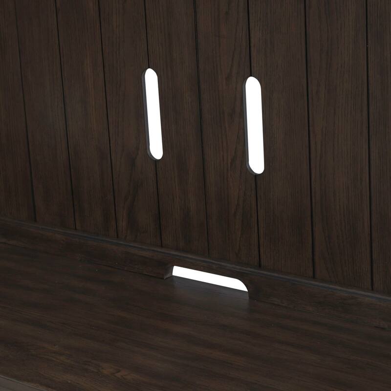 Paradise Valley Saddle Brown TV Entertainment Center with Optional Piers Shelves