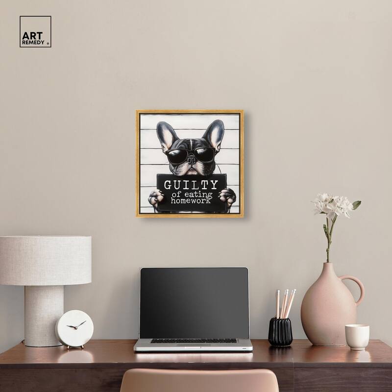 Guilty of Eating Homework Canvas by Art Remedy