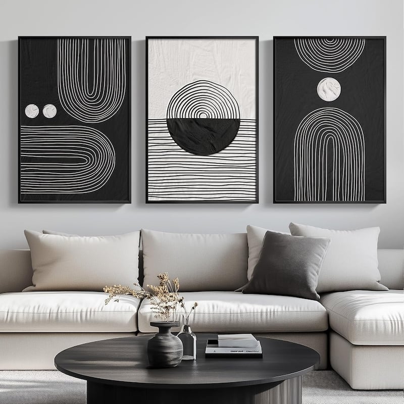 Mid-Century Modern Pictures Minimalist Bohemian Wall Art - 16 x 24