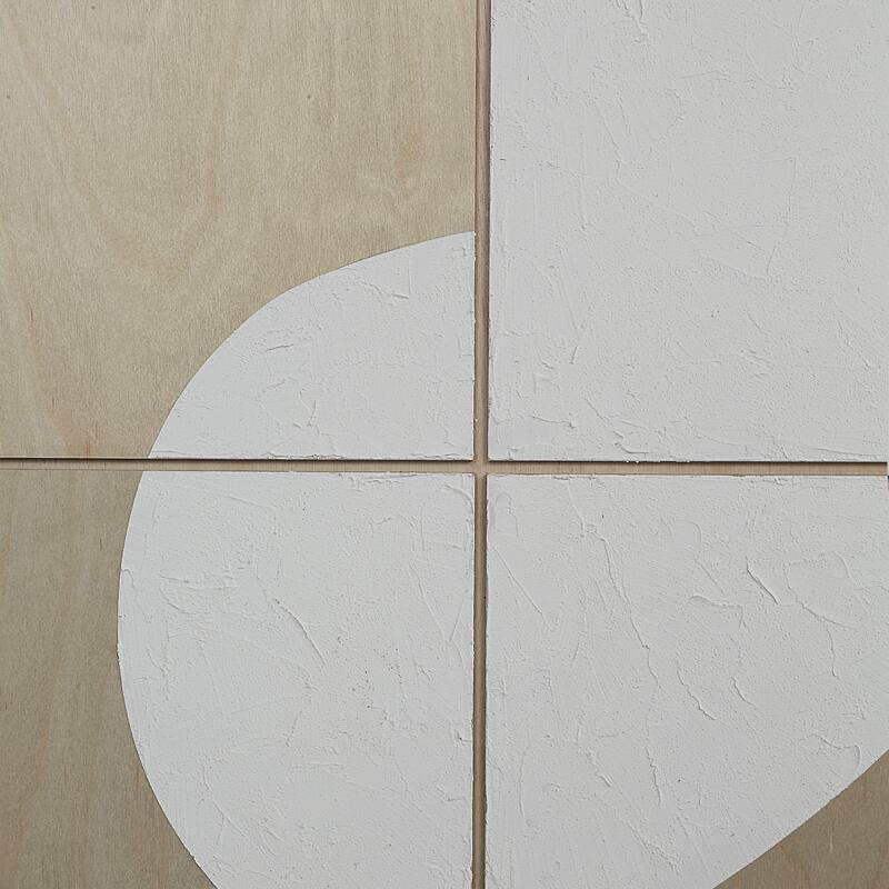 Erula 48" Wide Wall Art, Matte White