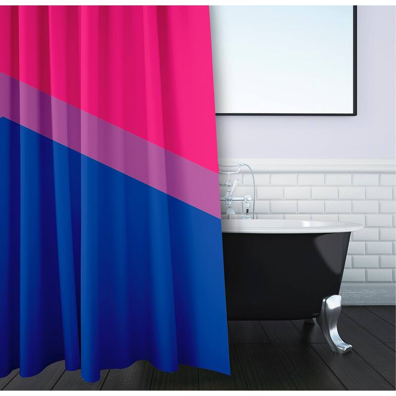 Inclusive Pride Flag Durable Poly Shower Curtain