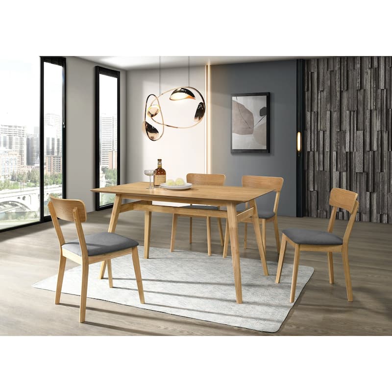 Dining Chair Set Of 2, Solid Rubberwood Foam Upholstery Cushion Seat Wooden Ladder Back Side Chairs