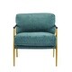 preview thumbnail 56 of 63, 27.56" Modern Accent Chair with Plush Cushions, Metal Frame, and Wooden Armrest Design -for Living Room, Bedroom