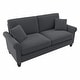 preview thumbnail 86 of 111, Coventry 73W Sofa by Bush Furniture Dark Gray Microsuede