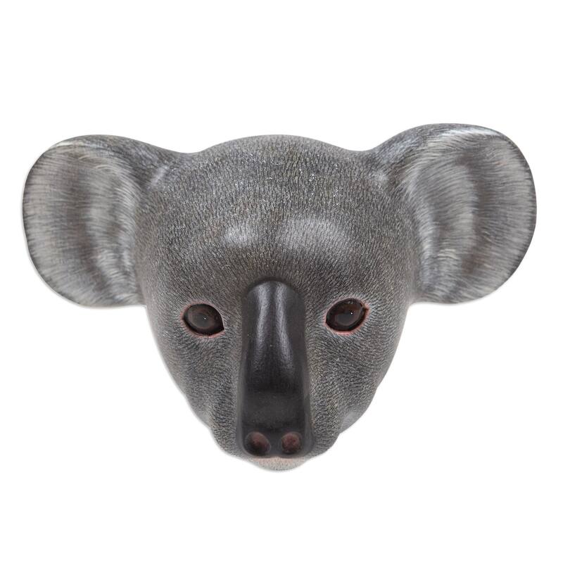 Handmade Cuddly Koala Wood mask (Indonesia)