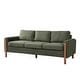 preview thumbnail 50 of 59, Christopher Knight Home - Adley Modern Upholstered 83.86 Inch 3-Seater Sofa with Curved Armrests and Solid Wood Legs