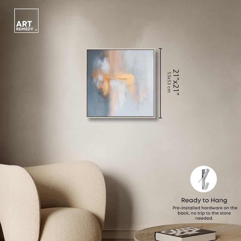 Coral Hues Canvas by Art Remedy