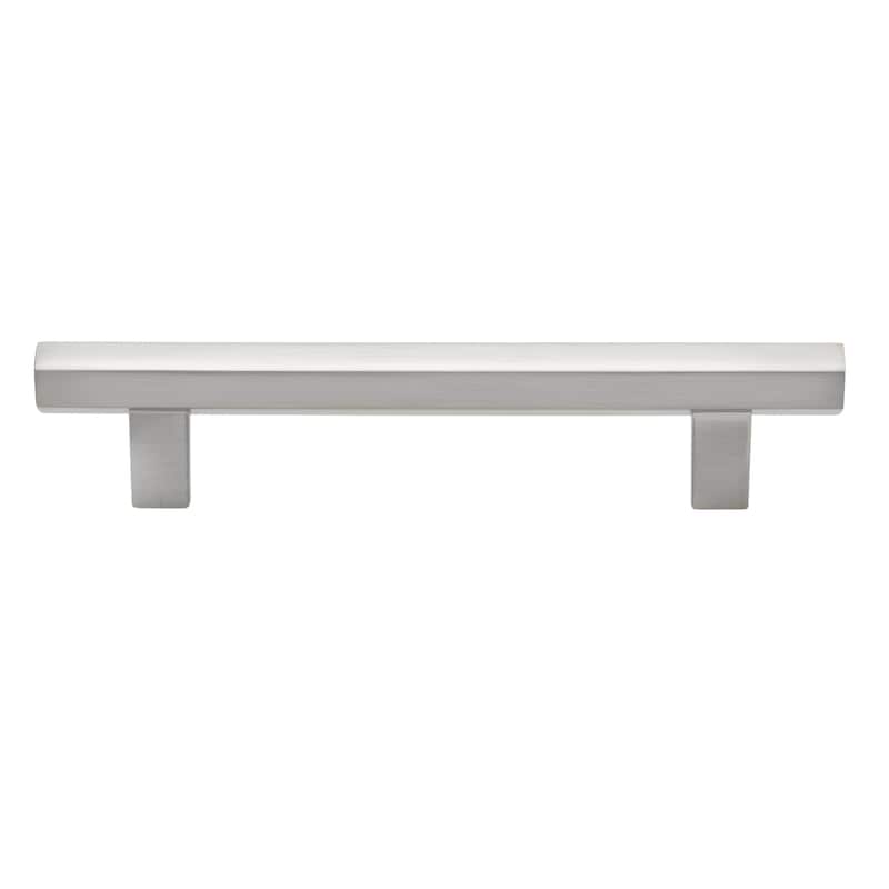 GlideRite 5-inch Center Satin Nickel Solid Hexagon Bar Pulls (10-Pack) - Satin Nickel