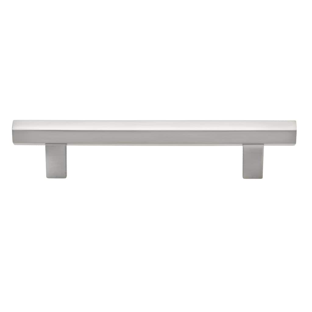 GlideRite 5-inch Center Satin Nickel Solid Hexagon Bar Pulls (10-Pack) - Satin Nickel