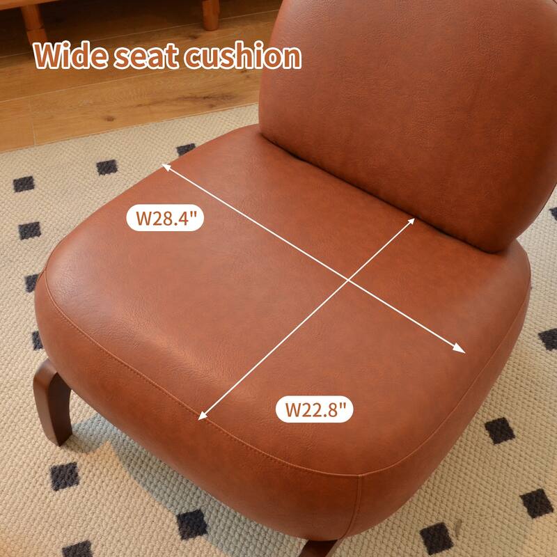 Accent Chair with Solid Wood Legs