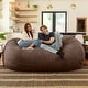 preview thumbnail 34 of 49, Jaxx 7ft Oversized Bean Bag Couch – Extra Large 3-Seat Floor Sofa with Washable Cover Play Rooms, Living Rooms & Basements