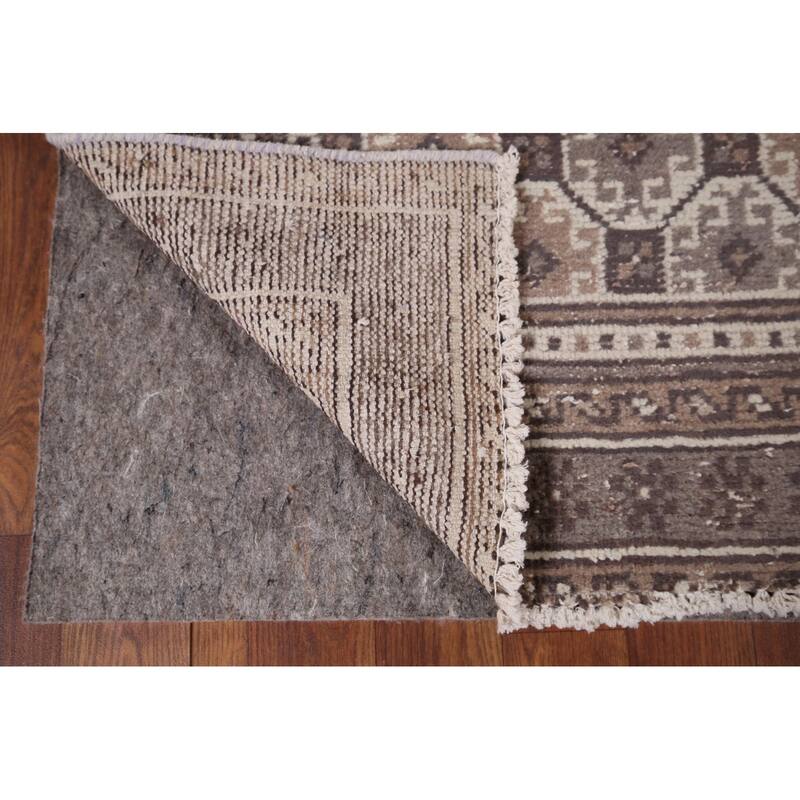 Distressed Balouch Persian Vintage Runner Rug Handmade Wool Carpet - 3'2" x 9'5"
