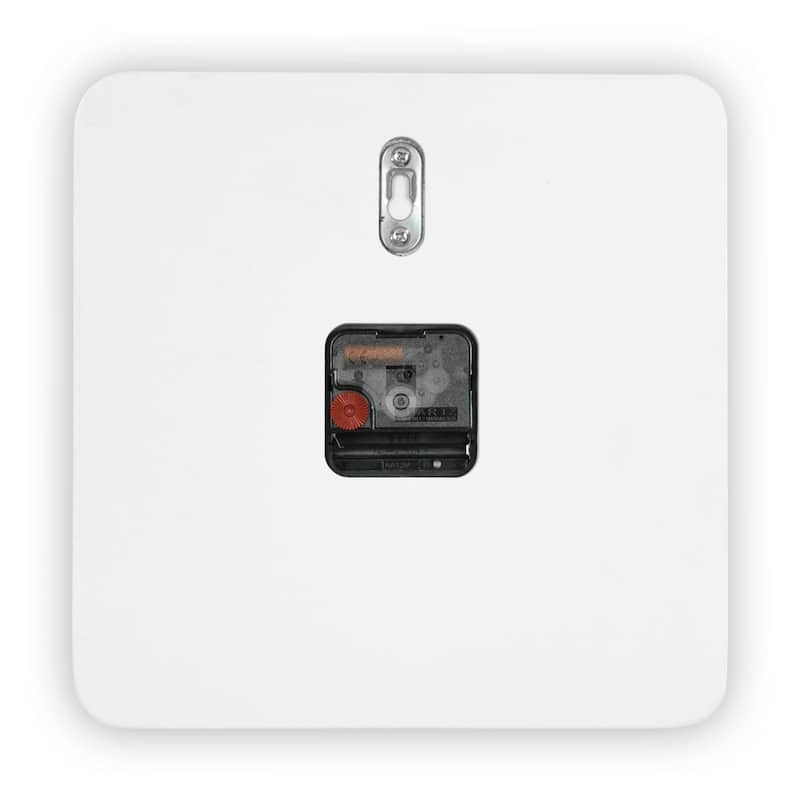Manchester Minimalist Square Silent Modern Wall Clock in MDF with Silent Non-Ticking Design and Aluminum Hands for Home Office