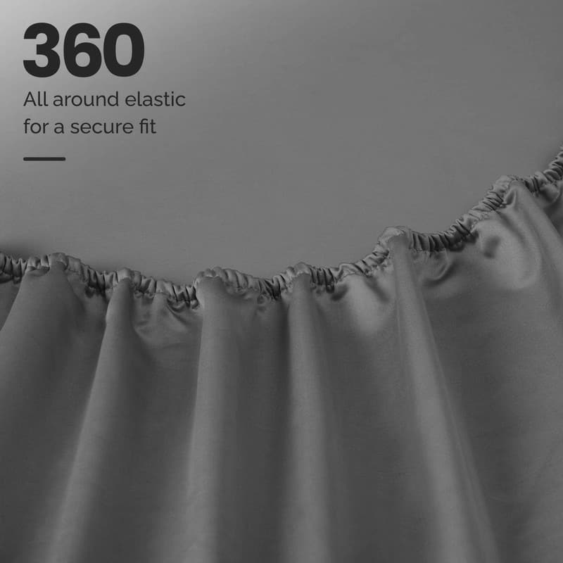 Blue Nile Mills 1200 Thread Count Egyptian Cotton Embroidered Deep Pocket Sheet Set