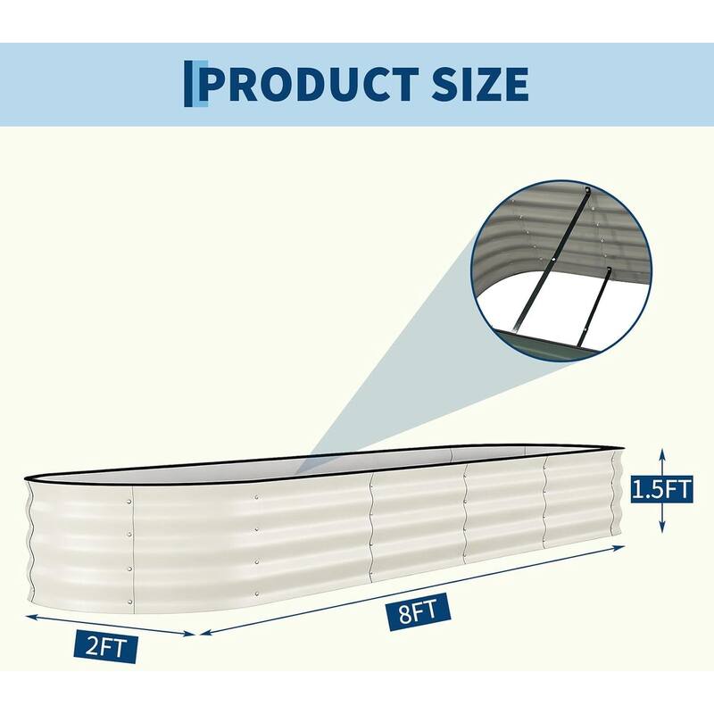 2 Pack Galvanized Raised Garden Beds