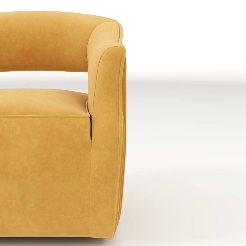 SEYNAR Modern Glam Velvet 360 Degree Swivel Open-Back Accent Armchair Set of 2