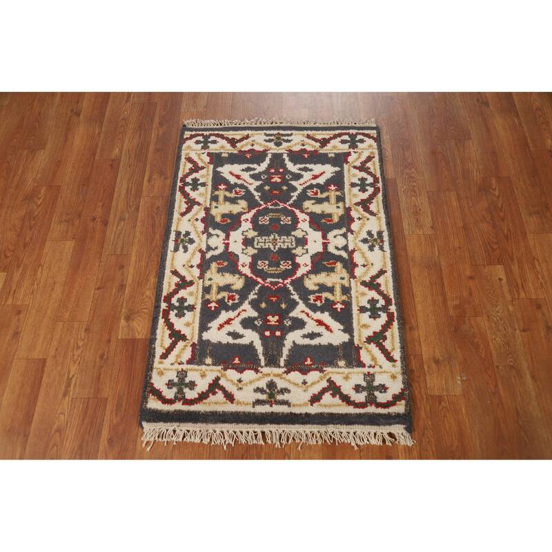 Oushak Oriental Foyer Rug Handmade Wool Carpet - 2'0"x 3'0"