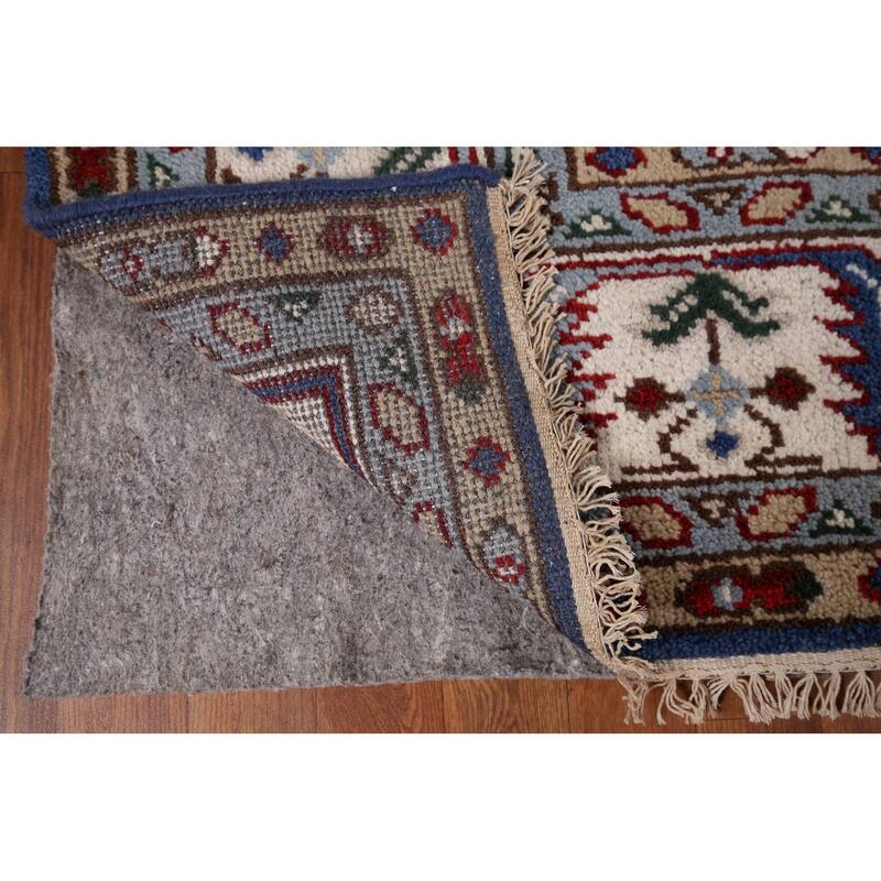 Blue Kazak Area Rug Hand-Knotted Wool Carpet - 8'1" x 9'11"