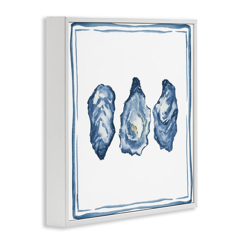 Stupell Oyster Shell Trio Framed Giclee Art Design By Lucille Price