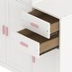 preview thumbnail 15 of 45, Twin Size Wood Platform Bed with Sample Bookshelf and Movable Wardrobe