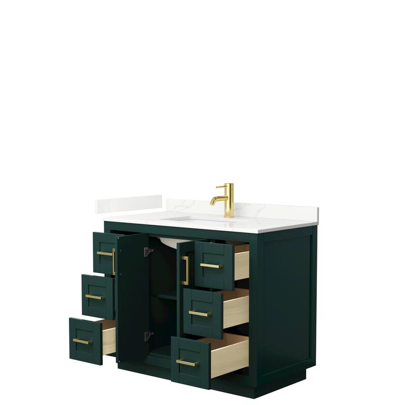 Miranda 42-inch Single Vanity, Quartz Top