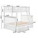 preview thumbnail 8 of 7, AFI Columbia Twin over Full Size Bunk Bed with Bed Drawers and Charging Station in White