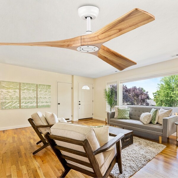 Oaks Aura 52-inch Modern Farmhouse Ceiling Fan Without Light, 6