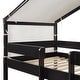 preview thumbnail 5 of 9, Twin Over Twin Size Wooden Bunk Bed with Tent