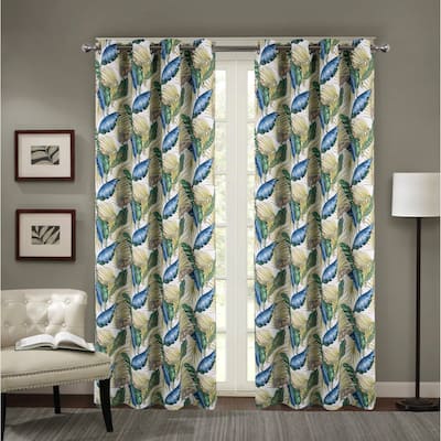 Brazil Tropical Floral Privacy Window Curtain Panel 90"