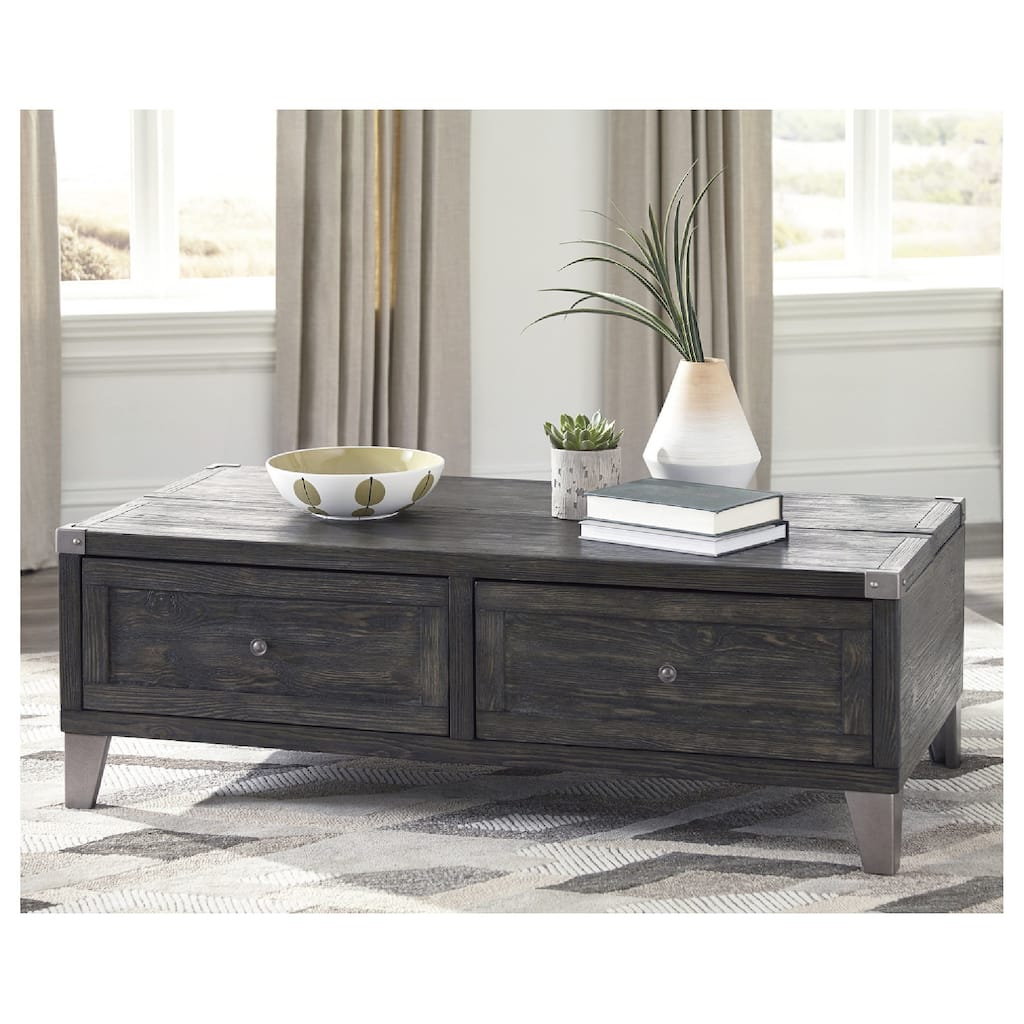 Signature Design by Ashley Todoe Dark Gray Coffee Table with Lift Top