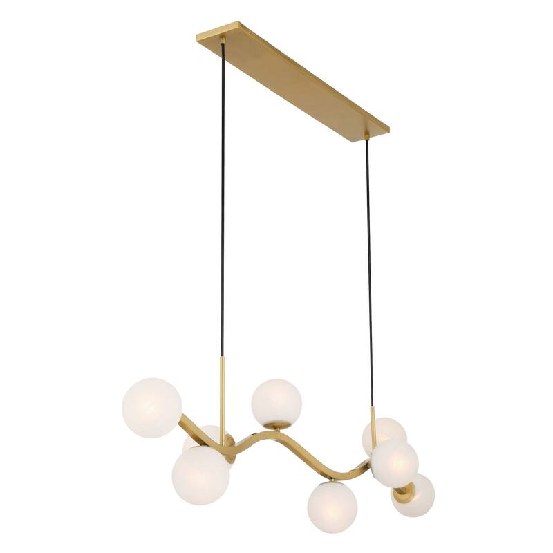 Minka Lavery 3747 Curven 8 Light 54" Long Abstract Linear Chandelier