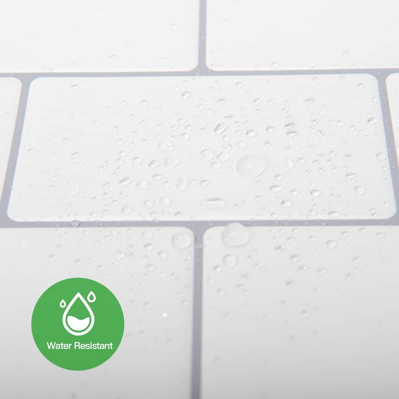 Art3d 12"x12" Backsplash Tile for Kitchen, Peel and Stick Subway Tiles,White with Grey Grout,10-Sheet