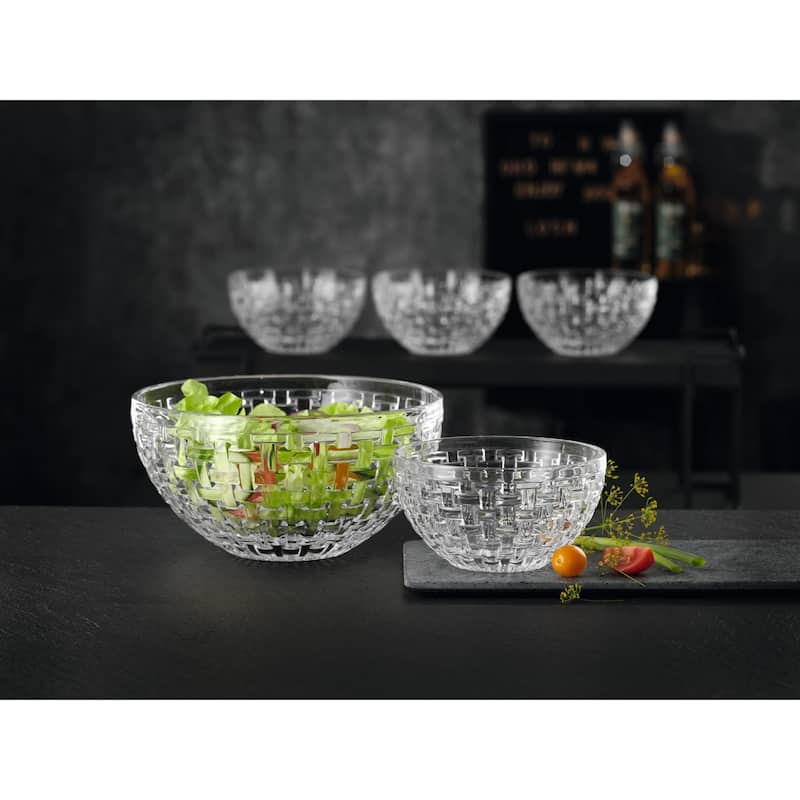 Nachtmann Set of 4 Bossa Nova Round Crystal Dip Bowls - 3.5 inches