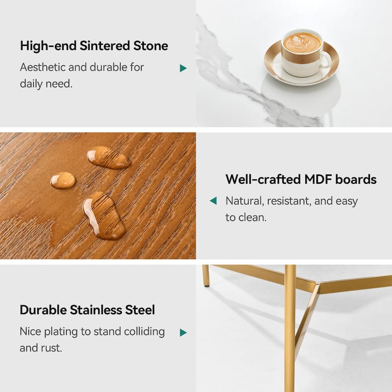 Lift Top Extendable Frame Coffee Table with Storage And 3 Ottomans