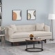 preview thumbnail 21 of 28, Mableton Indoor Upholstered 3-seater Sofa by Christopher Knight Home Espresso + Beige