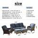 preview thumbnail 8 of 38, OVIOS 5-piece Patio Conversation Wicker Furniture Set