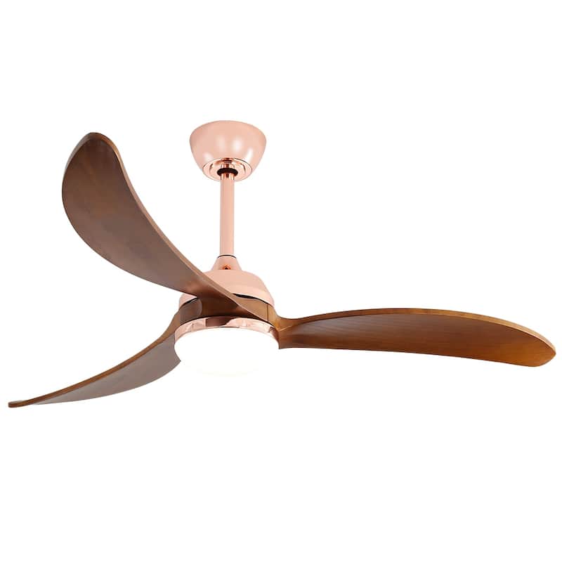 Sofucor 45 Inch Ceiling Fan with Light and Remote,Indoor/Outdoor with 3-Timer,Low Profile Quiet for Bedroom Living Room Patio