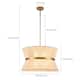 24 inch 8-Light Modern Farmhouse Large Round Chandelier Patinaed Brass/ Bleached Tiered Drum Natural Hand-woven Rope Chandelier