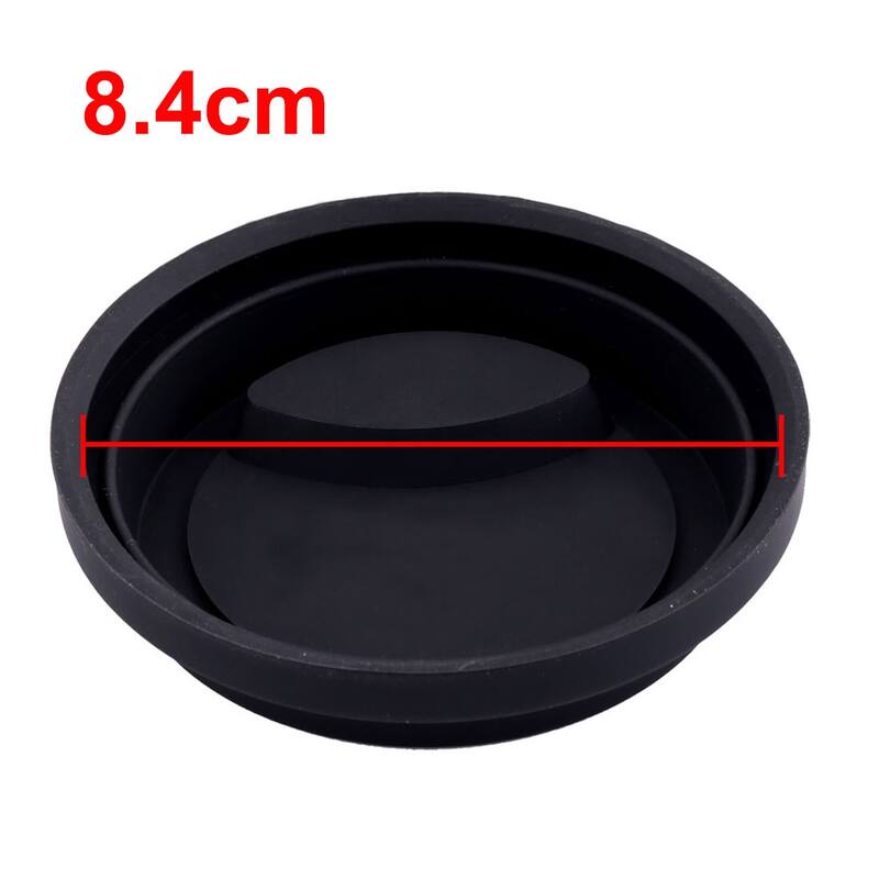 Home Cafe Shop Silicone Resuable Water Tea Cup Mug Cover Lid Black 9cm Outer Dia