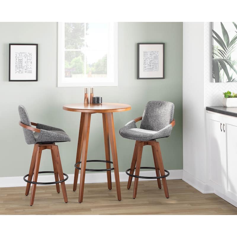 Carson Carrington Pugo 26" Fixed-Height Counter Stool in Noise Fabric