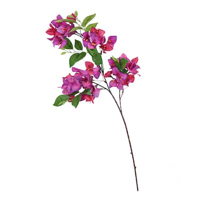 Set of 4 Fuchsia Artificial Bougainvillea Flower Stem Spray 30in - 30" L x 10" W x 5' DP
