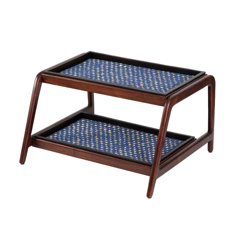 Jani Double-Tier Brown Stand 2-Pair Rubber Boot Trays - K.C. Whistle