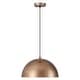 preview thumbnail 5 of 19, 1-Light Modern Industrial Distressed Gold Leaf Bowl Dome Oversized Pendant Light for Kitchen Island