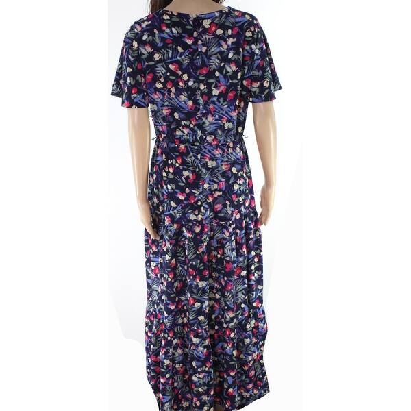 Lauren By Ralph Lauren Blue Womens Size 10 Floral Maxi Dress Overstock 27673531 Stylish blue shirt dress for girls by polo ralph lauren, made in lightweight cotton denim. overstock com